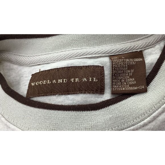 Black Labrador Ivory Crew Neck Sweatshirt Embroidered Crewneck Size Large - Picture 8 of 9